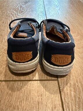 Hey Dude Toddler Size 7 Navy Canvas Slip-On Shoes